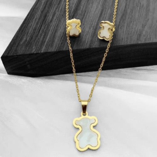 Bear Gold white Stainless Steel set