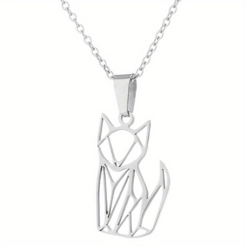 Gato 3D Plata Steel Cadena KR