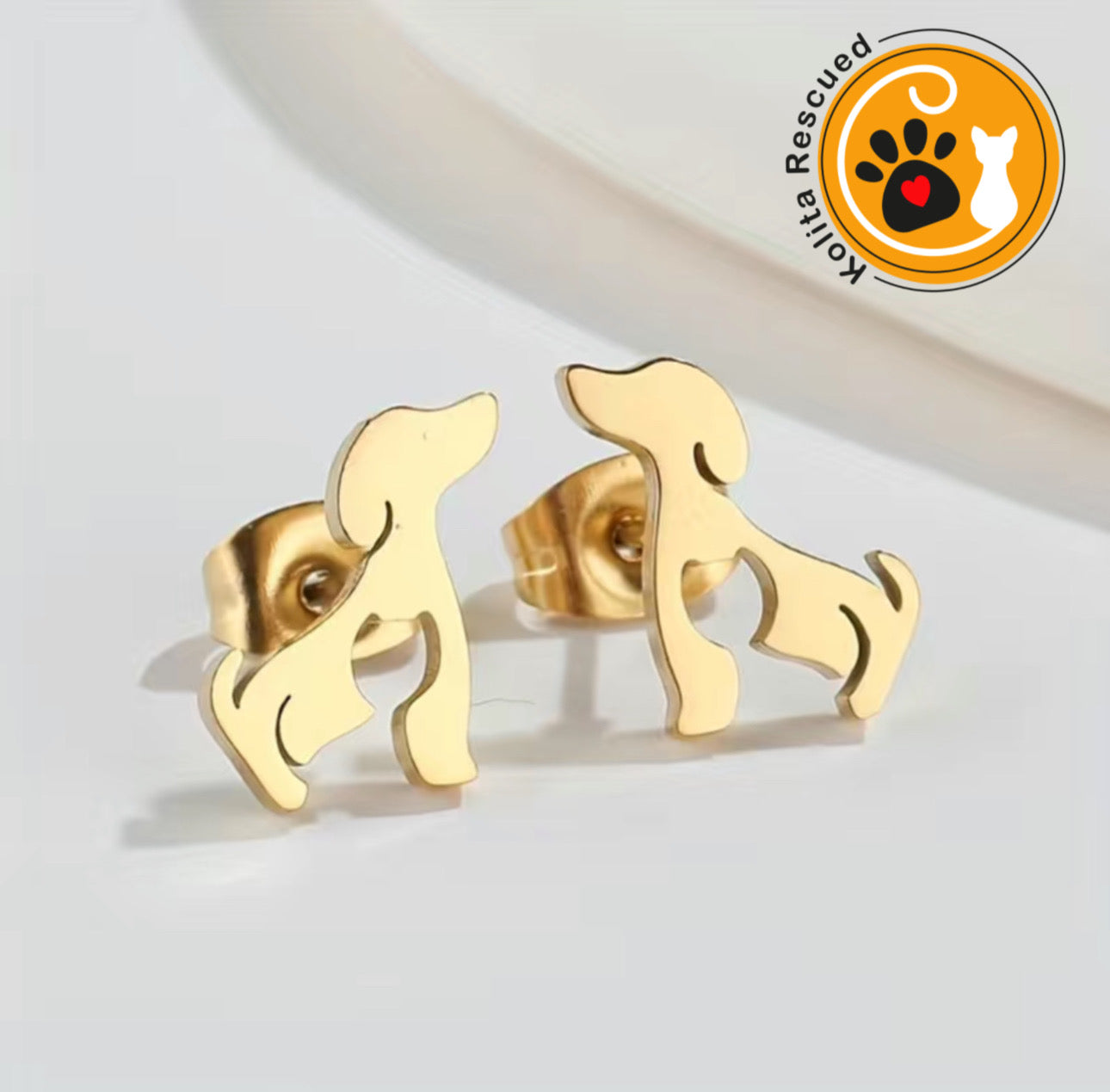 Kolita Rescued Gold Stainless Steel Earring