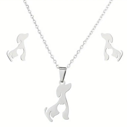 Cadena + Pantallas Silver dog & Cat Love Stainless Steel (MÁS VENDIDO)