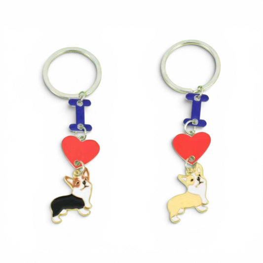 Set de 2 llaveros de perrito ILY