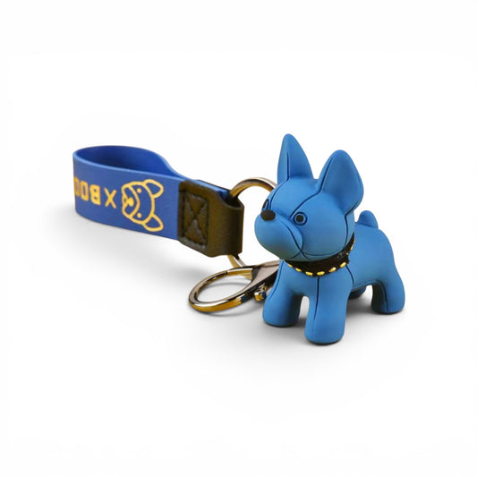 Llavero perro azul Boom